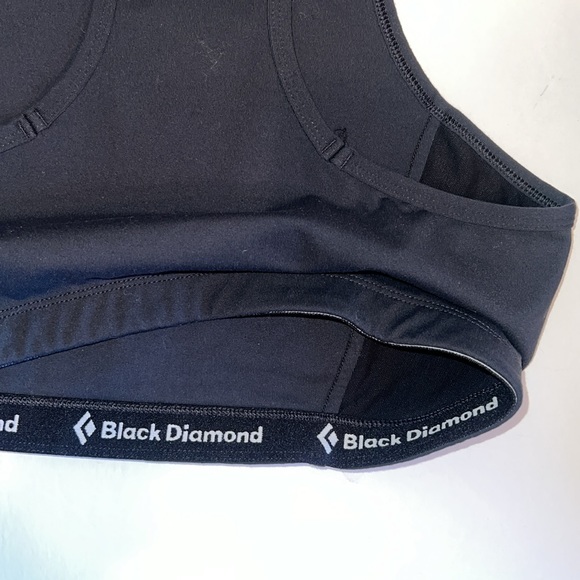Black Diamond Sports Bra Womens Small Black Athletic Activewear Racerback S - Picture 6 of 7